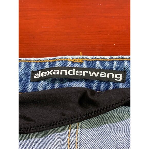 Alexander Wang Womens Straight-Leg Bikini Jeans Size 28 Denim Blue New With Tags - Picture 2 of 5